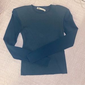Zara Shoulder Pad Knit Top